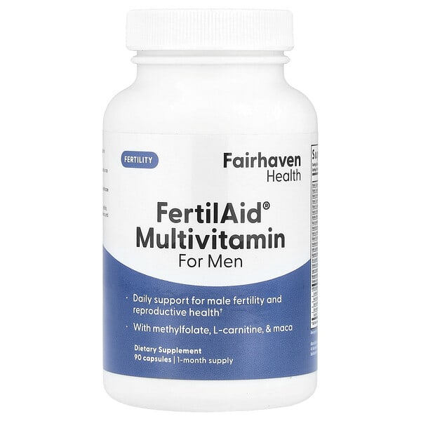 Fairhaven Health, FertilAid® 男性專用綜合維他命膠囊，90 粒