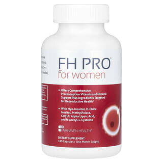 Fairhaven Health, FH PRO for Women, Doğurganlığa Yönelik Klinik Kalitede Besin Takviyesi, 180 Kapsül