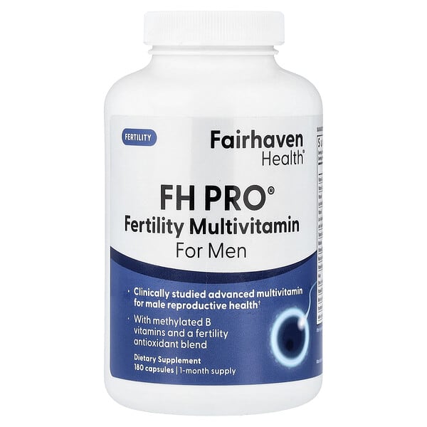 Fairhaven Health FH Pro® Fertility Multivitamin for Men, 180 Capsules