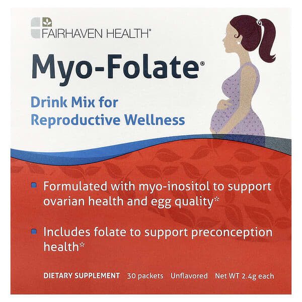 Myo-Folate®, Drink Mix for Reproductive Wellness, Unflavored, 30 Packets, 2.4 g Each