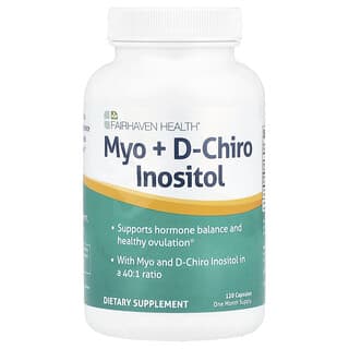 Fairhaven Health, Mioinositol más D-quiroinositol, 120 cápsulas