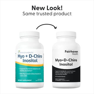 Fairhaven Health, Myo + D-Chiro 肌醇，120 粒膠囊