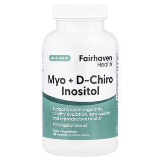 Fairhaven Health, Mioinositol más D-quiroinositol, 120 cápsulas