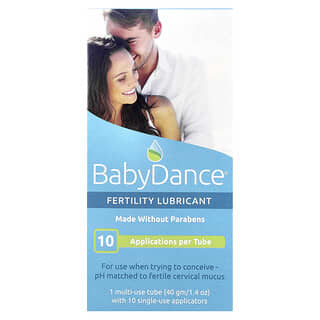 Fairhaven Health, Baby Dance, Fertility Lubricant, 1 Multi-Use Tube with 10 Single-Use Applicators