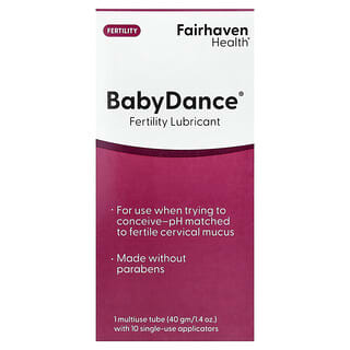 Fairhaven Health, Babyance, смазка для повышения фертильности, 1 многоразовый тюбик с 10 одноразовыми аппликаторами