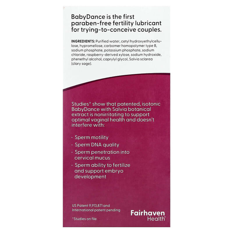 fairhaven health babydance fertility lubricant reviews Baby Dance®, Fertility Lubricant, 1 Multi-Use Tube with 10 Single-Use  Applicators