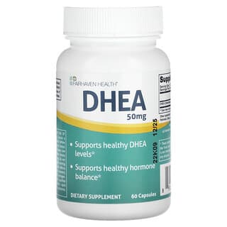 Fairhaven Health, DHEA（デヒドロエピアンドロステロン）、50mg、60粒