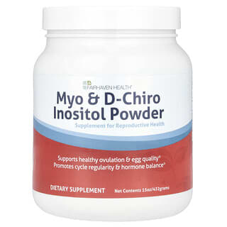 Fairhaven Health, Myo & D-Chiro Inositol em Pó, 432 g (15 oz)