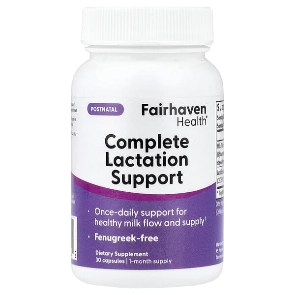 Fairhaven Health, Refuerzo completo para la lactancia, 30 cápsulas