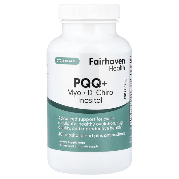 Fairhaven Health, PQQ + 미오 + d-카이로 이노시톨, 캡슐 120정