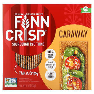 Finn Crisp, Sourdough Rye Thins, Caraway , 7 oz (200 g)