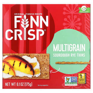 Finn Crisp, رقائق من الخبز  الهشّ من حبوب متعددة مع جودار العجين المخمر، 6.2 أوقية (175 غرام)