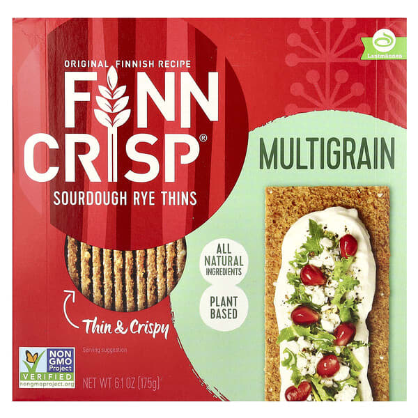 Finn Crisp, 多穀物薄裸麥酸麵包，6.2 盎司（175 克）