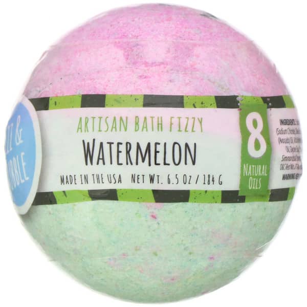 Fizz & Bubble, Artisan Bath Fizzy, Watermelon, 6.5 oz (184 g) (Discontinued Item) 