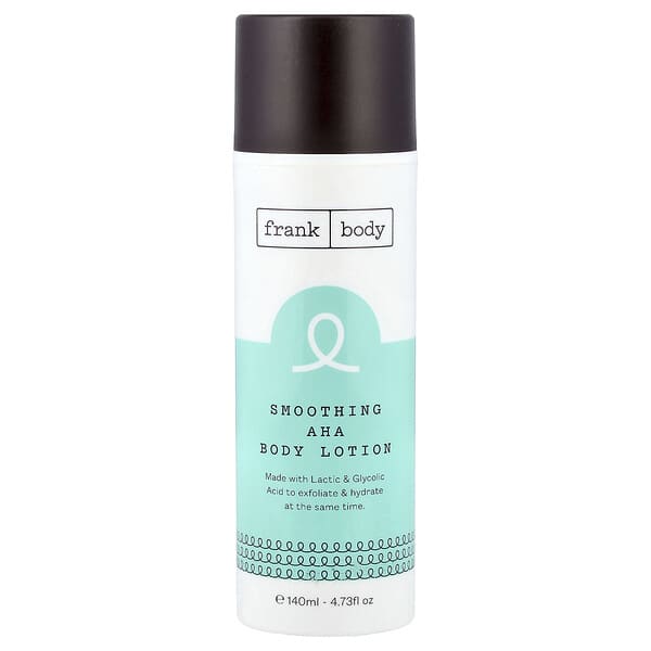 frank body, Smoothing AHA Body Lotion, 4.73 fl oz (140 ml)
