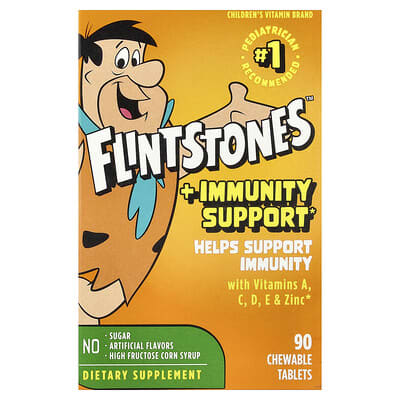Flintstones, Children's Multivitamin, Plus Immunity Support, 90 Chewable Tablets