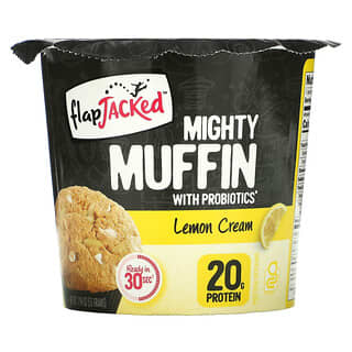 FlapJacked, Mighty Muffin con probióticos, Crema de limón, 55 g (1,94 oz)