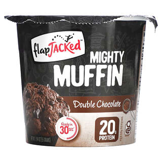 FlapJacked, 프로바이오틱스가 함유된 마이티 머핀, 더블 초콜릿, 1.94 oz (55 g)