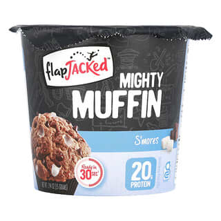 FlapJacked, Mighty Muffin, маршмеллоу с печеньем и шоколадом, 55 г (1,94 унции)