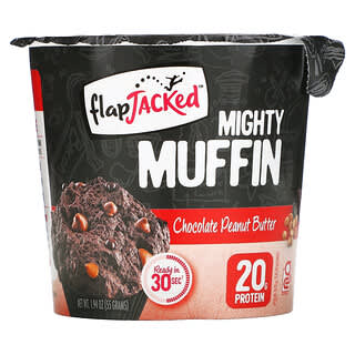 FlapJacked, Mighty Muffin aux probiotiques, chocolat beurre de cacahuètes, 1.9 oz (55 g)