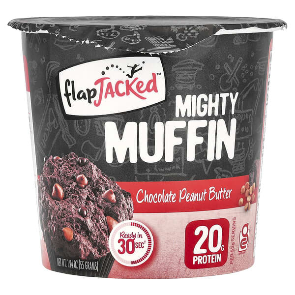 FlapJacked, Mighty Muffin, Riesenmuffin, Schokolade-Erdnussbutter, 55 g (1,94 oz.)