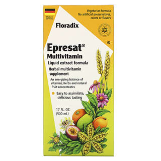 Flora, Флорадикс, мультивитамин Epresat, состав с жидкими экстрактами, без спирта, 17 жидких унций (500 мл)
