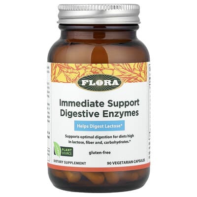 Flora, Instant Digestive Enzymes, 90 Vegetarian Capsules