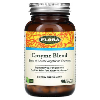 Flora, Enzyme Blend, 90 Vegetarian Capsules