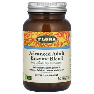Flora, Advanced Adult Enzyme Blend, 60 Vegetarian Capsules