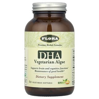 Flora, DHA Vegetarian Algae，60粒植物膠囊