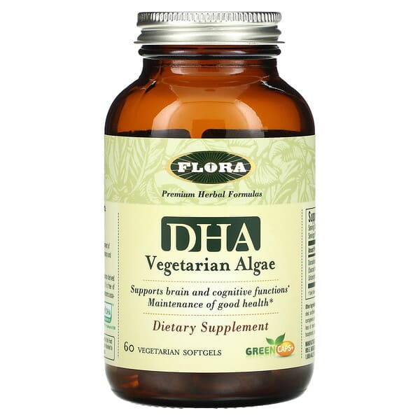 Flora, ДГК из водорослей, 60 вегетарианских мягких желатиновых капсул
