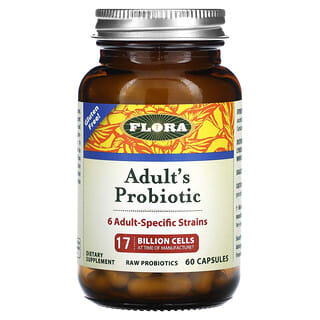 Flora, Adult's Probiotic, Probiotikum für Erwachsene, 17 Milliarden Zellen, 60 Kapseln