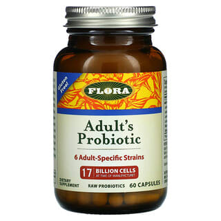 Flora, Adult's Probiotic‏، 17 مليار خلية، 60 كبسولة