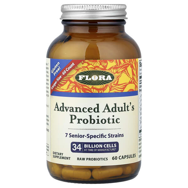 Flora, Advanced Adult's Probiotic, 34 Billion Cells, 60 Capsules — product photo 1
