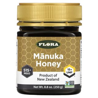 Flora, عسل المانوكا، MGO 515+، 8.8 أونصة (250 جم)
