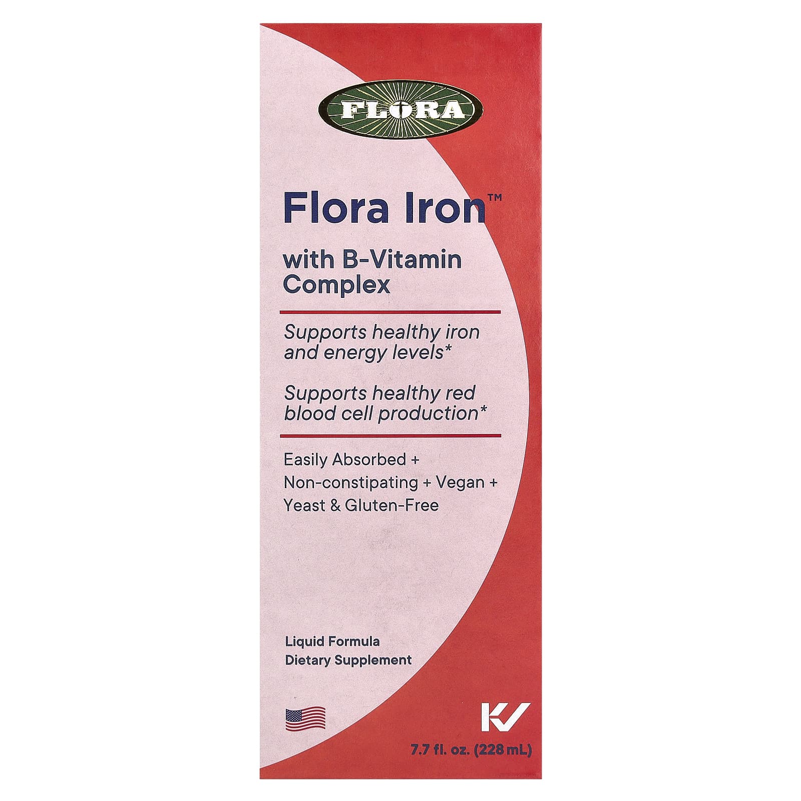 ビタミンB複合体配合のIron+Herb（鉄＋ハーブ）、228ml（7.7液量