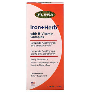 Flora, Iron+ Herb with B-Vitamin Complex, 228 ml (7,7 fl. oz.)