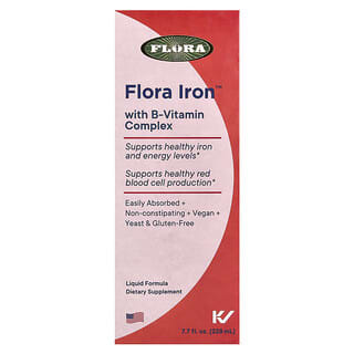 Flora, Iron with B-Vitamin Complex, 7.7 fl oz (228 ml)