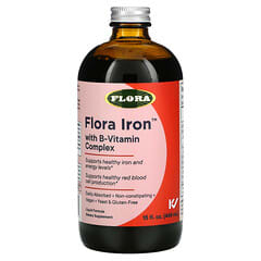 Flora, ビタミンB複合体配合の鉄分、445ml（15液量オンス）