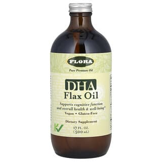 Flora, 素食DHA亞麻籽油, 17 液盎司 (500 毫升)