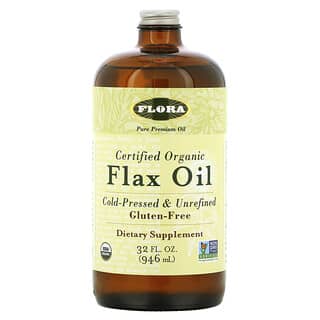 Flora, Сертифицированное органическое льняное масло, 946 мл (32 жидких унции)