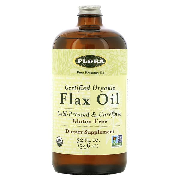 Flora, Óleo de Linhaça orgânica e certificada, 32 fl oz (946 ml)