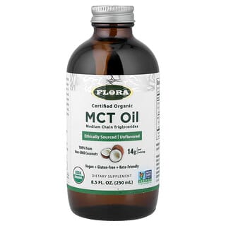 Flora, Certyfikowany organiczny olej MCT, 250 ml