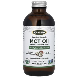 Flora, сертифицированное органическое масло MCT, 250 мл (8,5 жидк. унции)