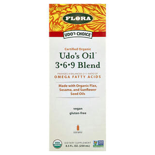 Flora, Udo's Choice, органическое масло Udo's 3·6·9, 250 мл