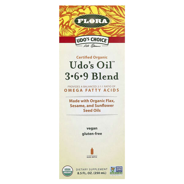 Flora, Udo's Choice, Organic Udo's Oil 3·6·9 Blend, 8.5 fl oz (250 ml)