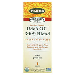 Flora, Mezcla 3-6-9 de aceites de Udo, 500 ml (17 oz. Líq.)