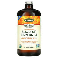 فلورا‏, Udo's Choice، مزيج 3-6-9 Udo's Oil‏، 32 أونصة سائلة (946 مل)