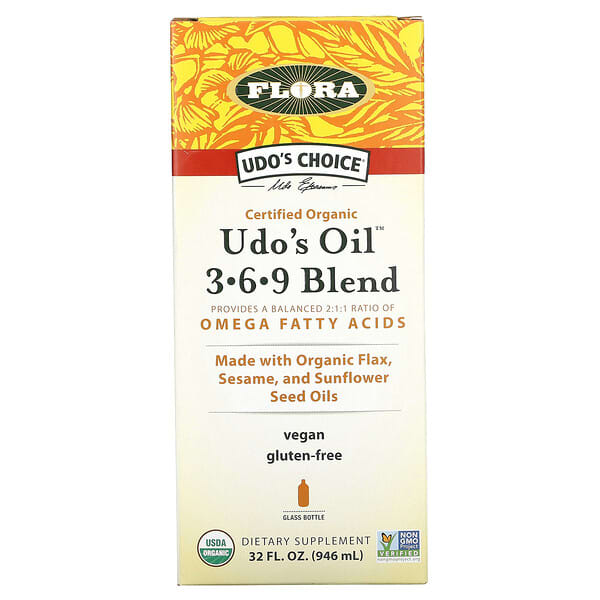 Flora, Udo's Choice（ウドズチョイス）、Udo's Oil（ウドズオイル）3-6-9ブレンド、946ml（32液量オンス）