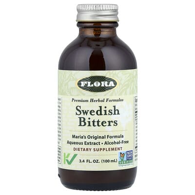 Flora, Swedish Bitters, Alcohol-Free, 3.4 fl oz (100 ml)